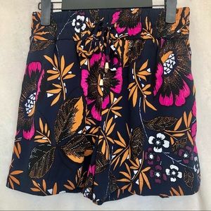High Waisted Floral-Print Shorts